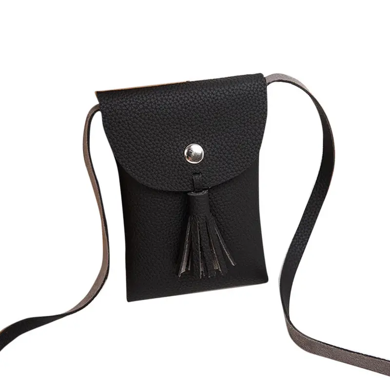Women's Hbags Mini Tassel Leather Zero Purse For Girls Women Messenger Bags Ladies Crossbody Shoulder Bag 1