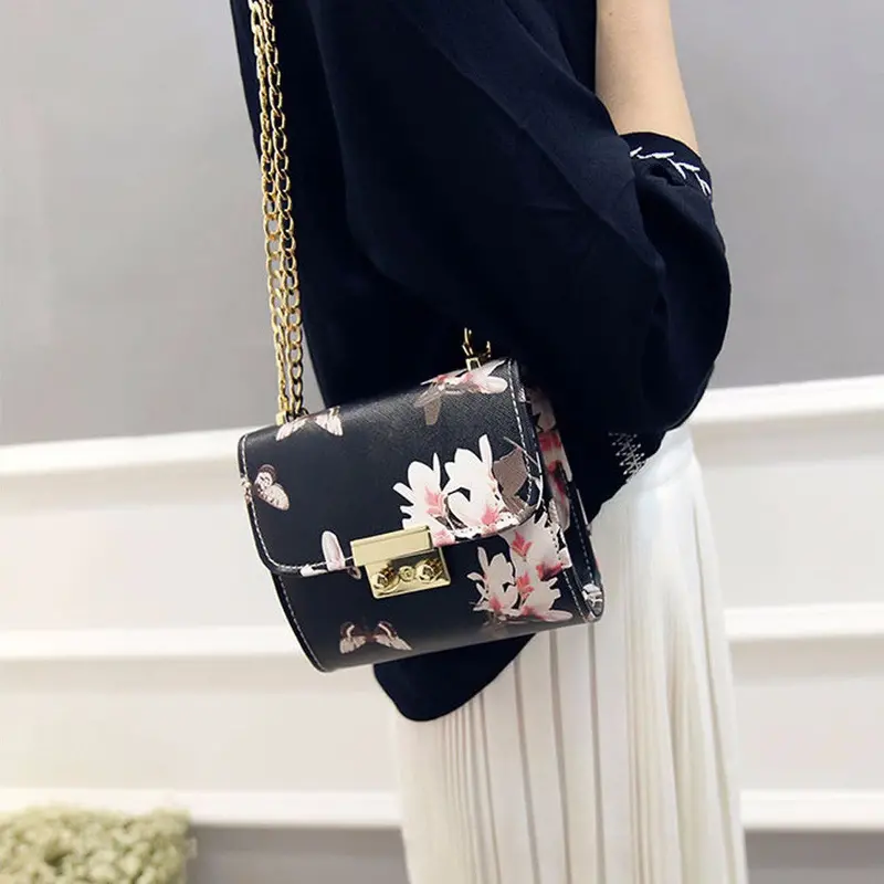 Women's Hbags Shoulder Bag Leather Chain Floral Pattern Messenger Hobo Bag Clutch Satchel Tote Bolsa Feminina Bags 1