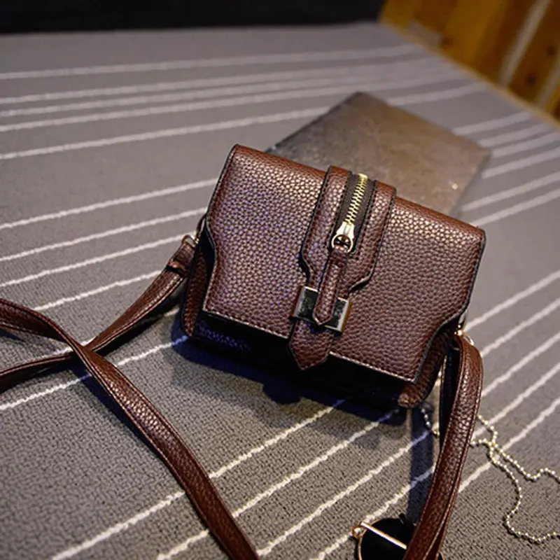 Women's Hbags Zipper Leather Crossbody Shoulder Bag For Girls Women Messenger Bags Party Small Purse Clutch 3