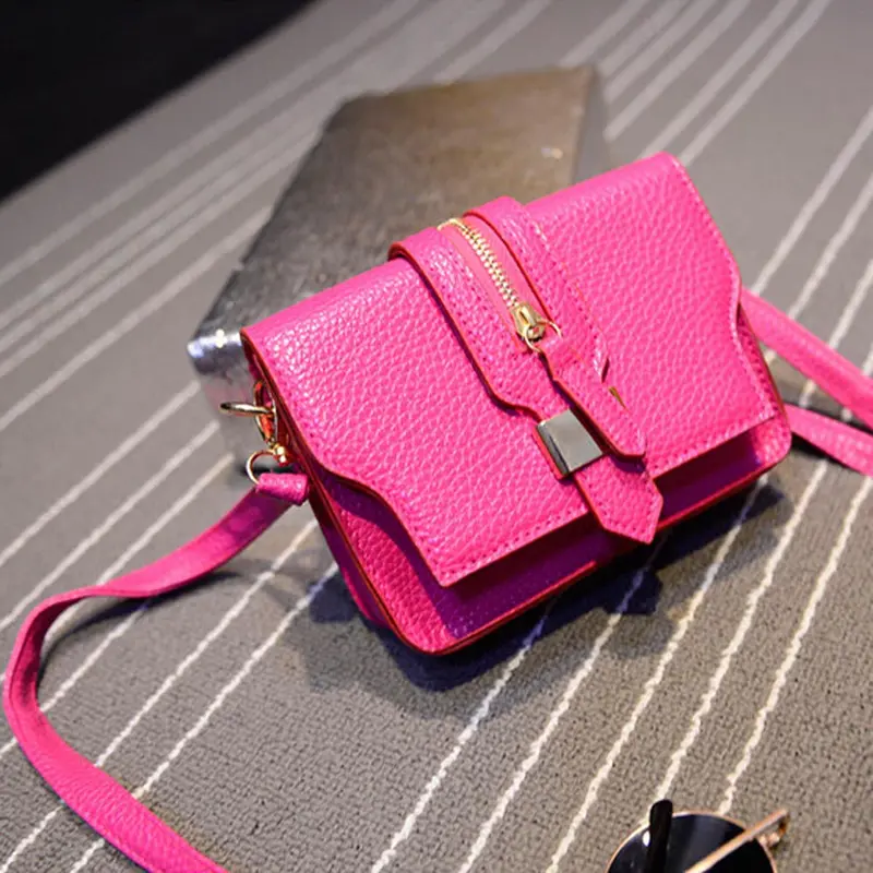 Women's Hbags Zipper Leather Crossbody Shoulder Bag For Girls Women Messenger Bags Party Small Purse Clutch 4