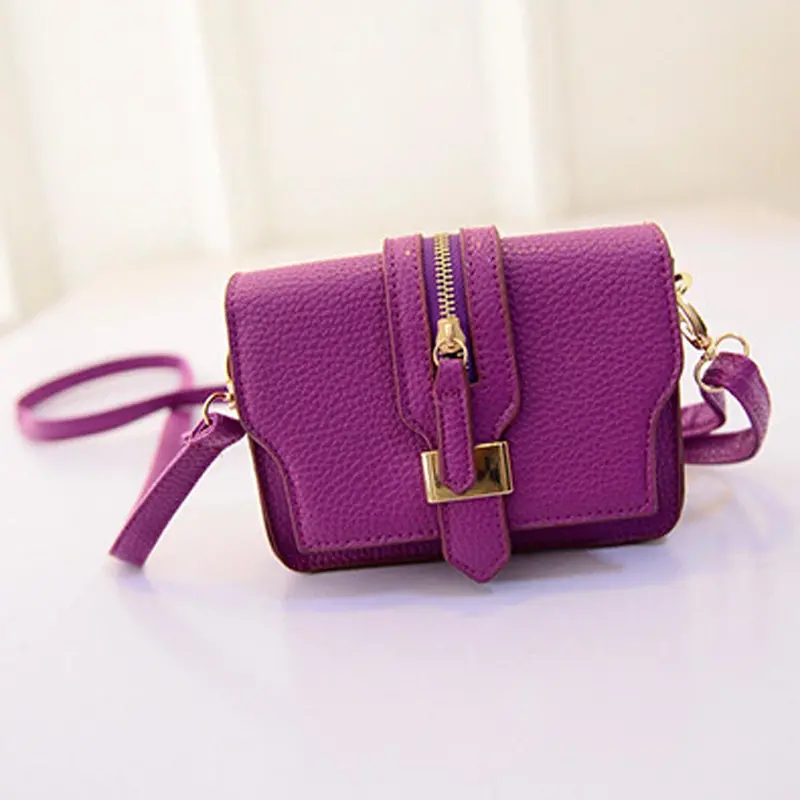 Women's Hbags Zipper Leather Crossbody Shoulder Bag For Girls Women Messenger Bags Party Small Purse Clutch 5