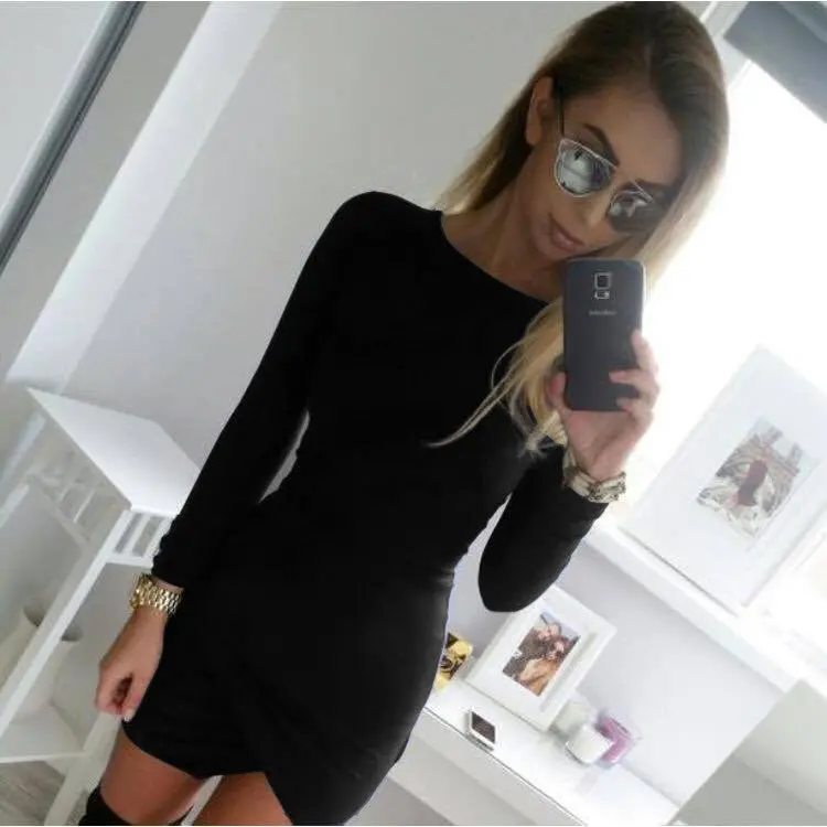 Women's Irregular Casual Long Dresses Bodycon Dress Solid Sexy Irregular Mini Bandage Bodycon Women's Dresses Gv471 1