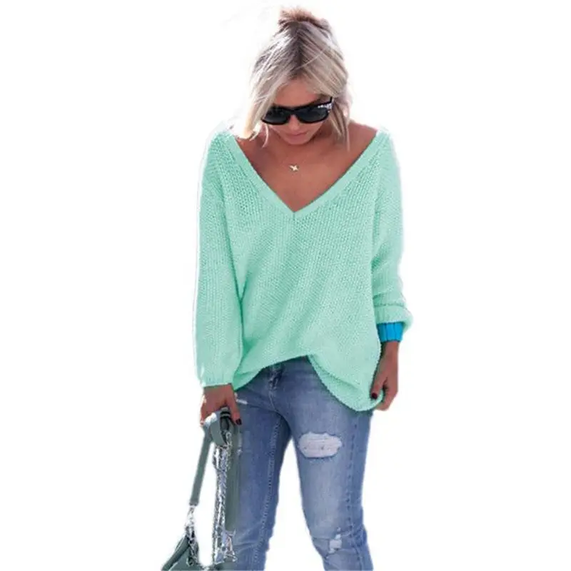 Womens Jumpers Pull Split Sweaters Women Pullover Pink Tricot Jumper Gilet Manche Longue Feida 9