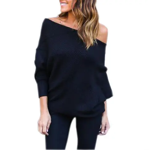 Womens Knitted Sweaters Loose Casual Knit Sweater Pullover 3 Colors Long Sleeve Sweater Tops Plus Size Gv407 5