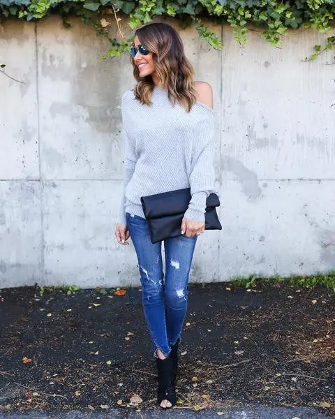 Womens Knitted Sweaters Loose Casual Knit Sweater Pullover 3 Colors Long Sleeve Sweater Tops Plus Size Gv407 9