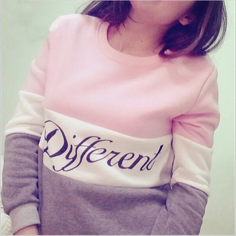 Womens Letters Printed Long Sleeve Sweatshirt Pullover Shirt Tops Blouse 3