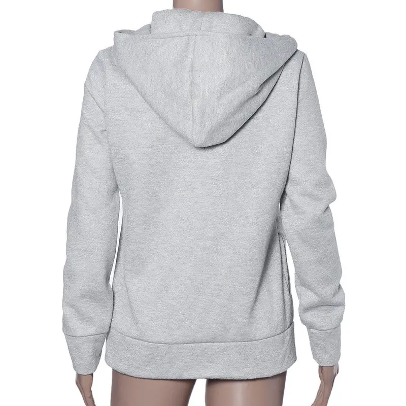 Womens Long Sleeve Pullover Shirt Side Zipper Pocket Hooded Tops 9