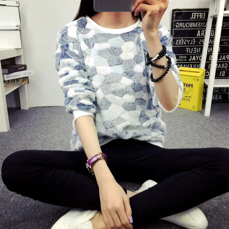 Womens Loose Long Sleeve Sweatshirt Pullover Shirt Tops Blouse 1