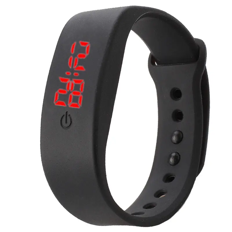 Womens Mens Sport Watch Silicone Rubber Led Watch Date Sports Bracelet Digital Wrist Watch 10 Colors 1