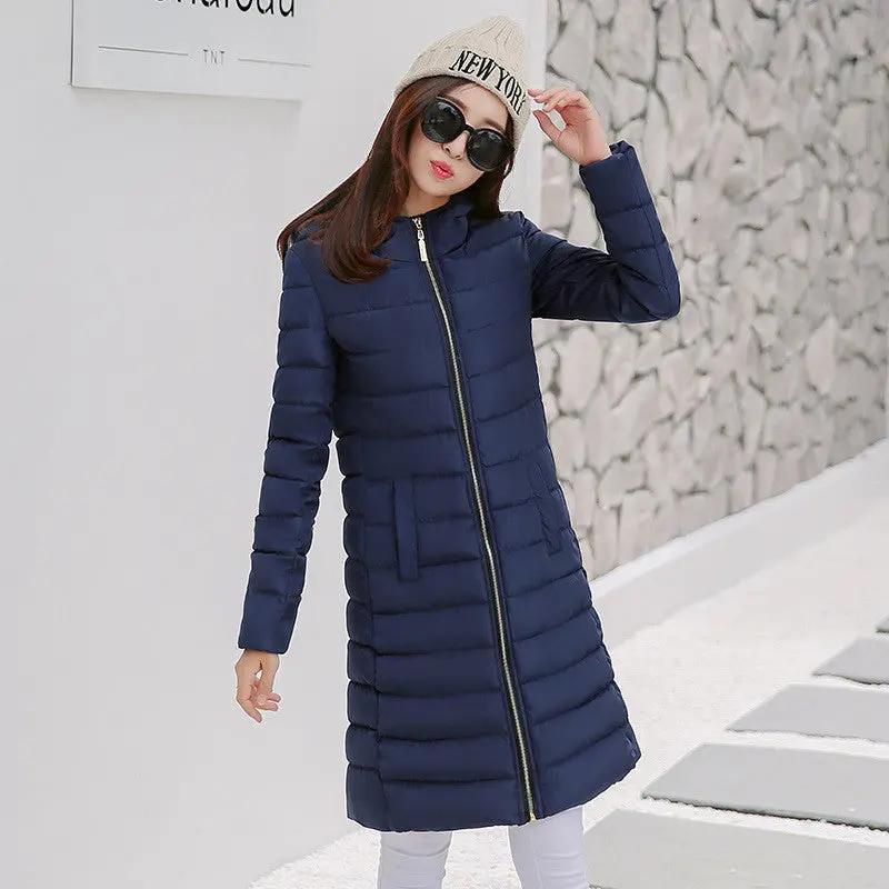 Women's Parka 80% Down Parka Women Long Slim Parks For Women Down Coat Zipper Up M/L/Xl/Xxl 9