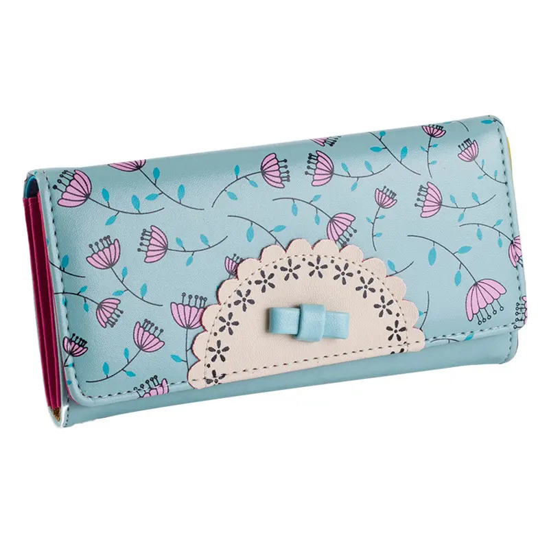 Women's Purse Ladies Long Zipper Bag Women Kawaii Wallet Purse Portefeuille Sweet College Wind 2