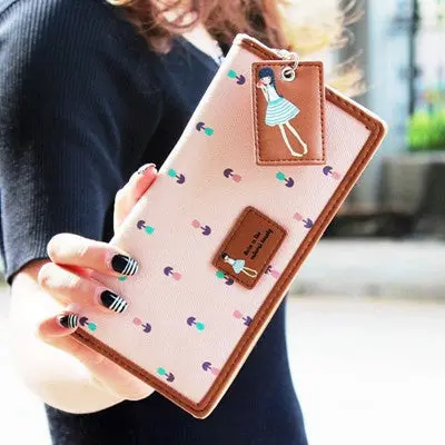 Women's Purse Lady Women Pu Leather Long Purse Wallet Clutch Zip Bag Card Holder 3