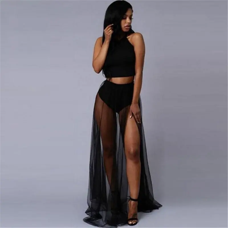 Womens Sexy Dress Mesh Patchwork Club Dresses Maxi 2 Piece Set Women Party Night Club Dress Off Shoulder Two Piece Outfits 1