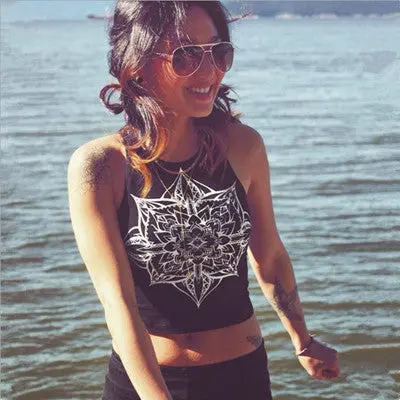 Womens Sexy Tops Mandala Print Sleeveless Tank Crop Tops Vest Blouse Tees Shirt Vintage Tops Tank Bustier Tanks 1