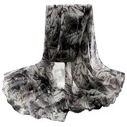 Womens Voile Stole Scarves Scarf Green Scarves Long Neck Wraps Shawl Scarf 1