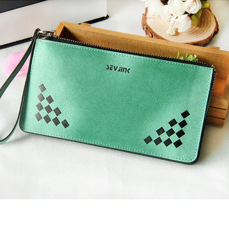 Womens Wallet Wristlet Card Holder Long Clutch Zipper Leather Purse 1