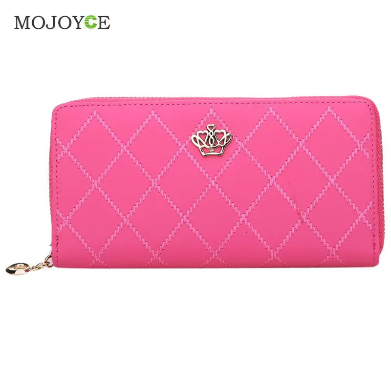 Womens Wallets And Purses Leather Wallet Long Card Holder Zipper Case Purse Handbag Wallet Women Luxury Brand Carteira Feminina 2