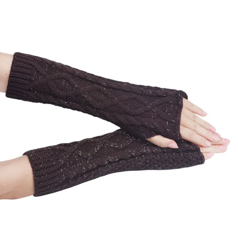 Women's Warm Knitting Half Fingerless Gloves 2