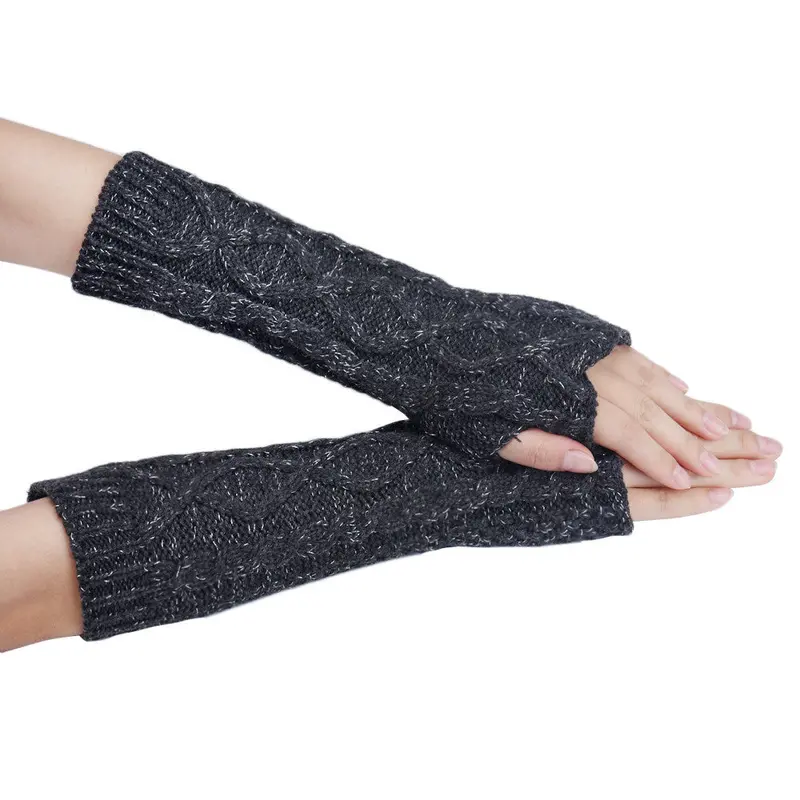 Women's Warm Knitting Half Fingerless Gloves 3