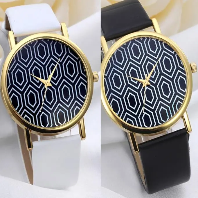 Women's Watch Women Men Geneva Leather Band Quartz Watch Analog Wrist Watches Casual Hours #H099 1