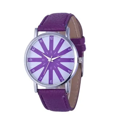 Women's Watches Dress Clock Pu Leather Band Analog Elegant Quartz Wrist Watch Relogio Feminino 7