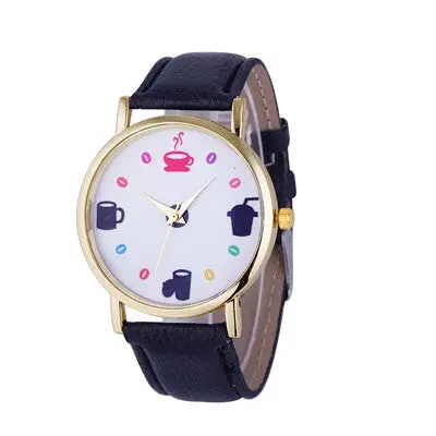 Womens Watches Pu Leather Band Casual Date Dress Quartz Analog Wrist Watch Clock Relogio Feminino 1
