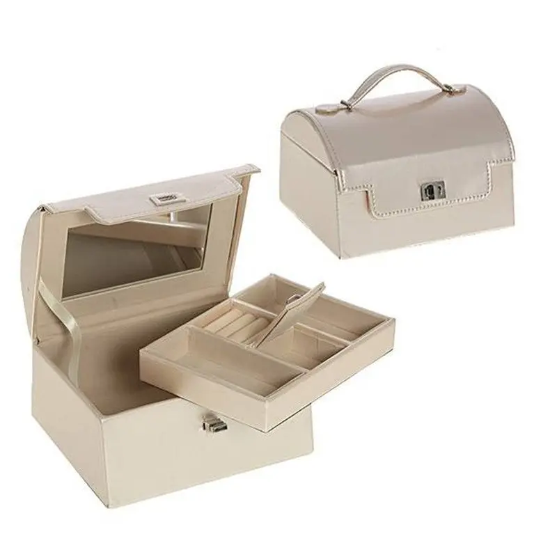 Wood Storage Box Jewelry Boxes Cosmetic Travel Case Women Dresser Decoration Drawer 89439 1