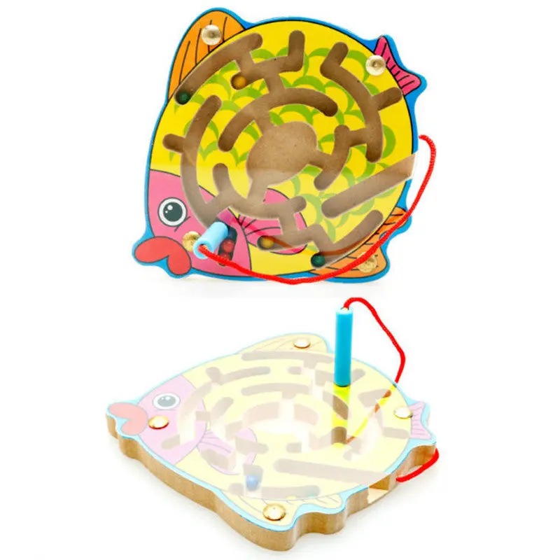 Wooden Puzzle Animal Frog Duck Puzzle Early Educational Learning Toys Intellectual Games For Kids 1