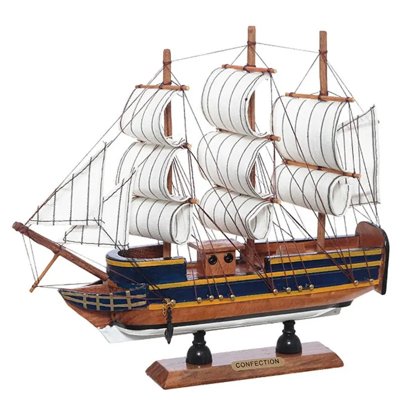 Wooden Ships Miniatur Marine Wood Boat Sailing Ship Nautical Decor Home Crafts 90367 1