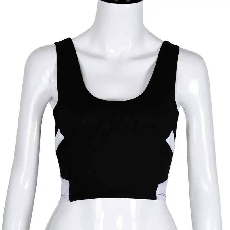Workout Casuals Crop Tops Women's Comfort Casuals Vest Splice Tank Top For 4