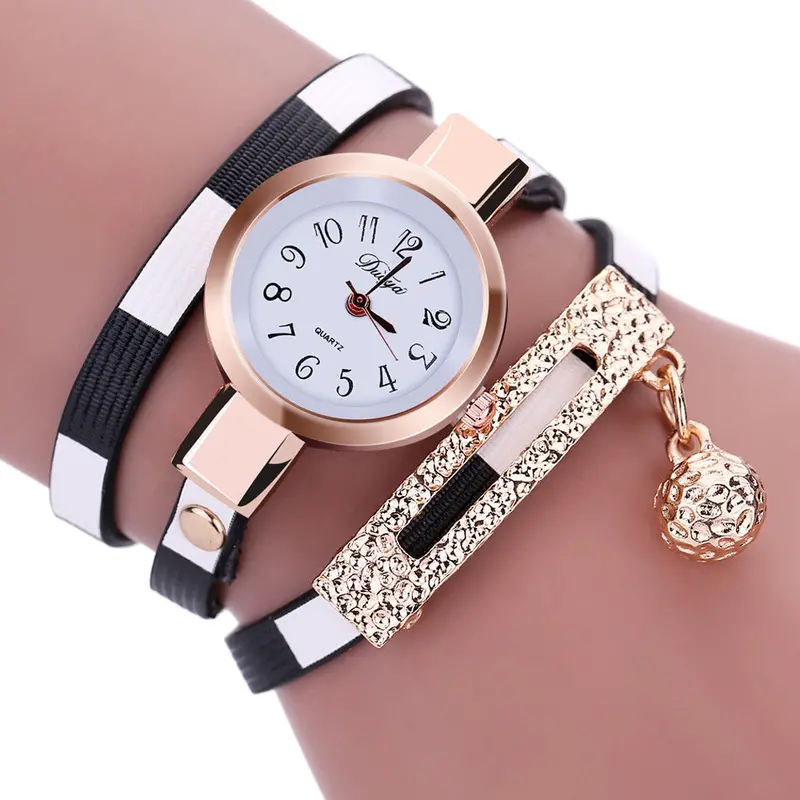 Woven Watch Women Charm Wrap Around Leatheroid Dress Watches Women Luxury Quartz Clocks Reloj 1