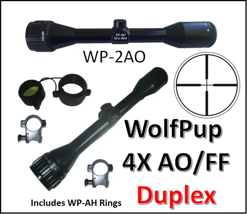Wp-2Ao >  Duplex Reticle - Wolfpup 4X Ao And Fast Focus   3/4" Tube 1
