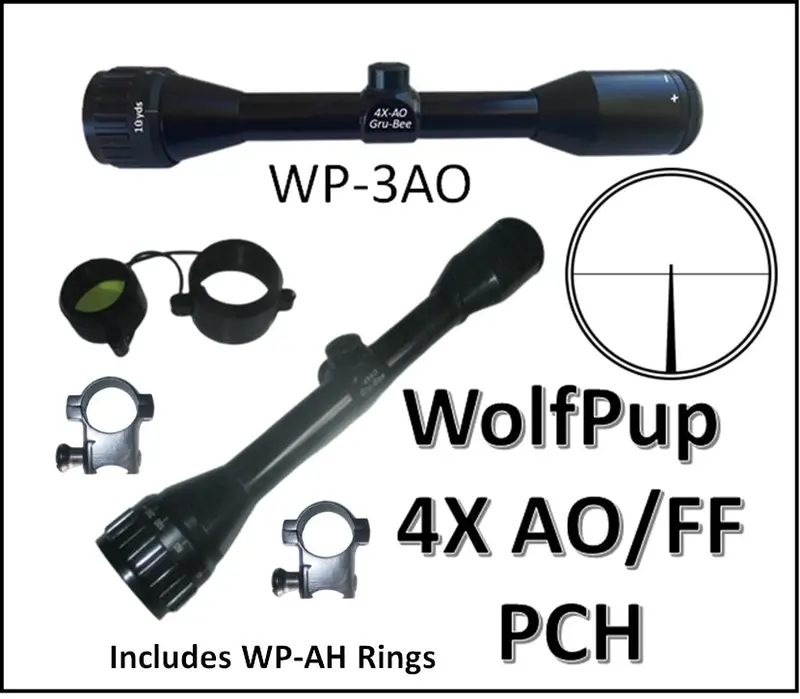 Wp-3Ao > Pch Reticle - Wolfpup 4X Ao And Fast Focus    3/4" Tube 1