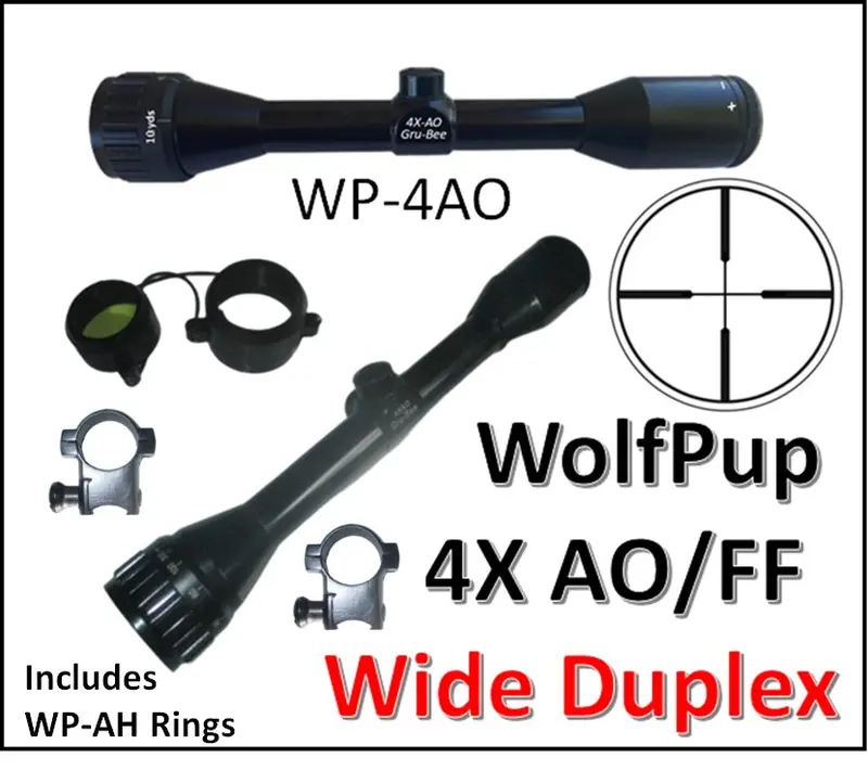 Wp-4Ao > Wide Duplex Reticle - Wolfpup 4X Ao And Fast Focus > 3/4" Tube 1