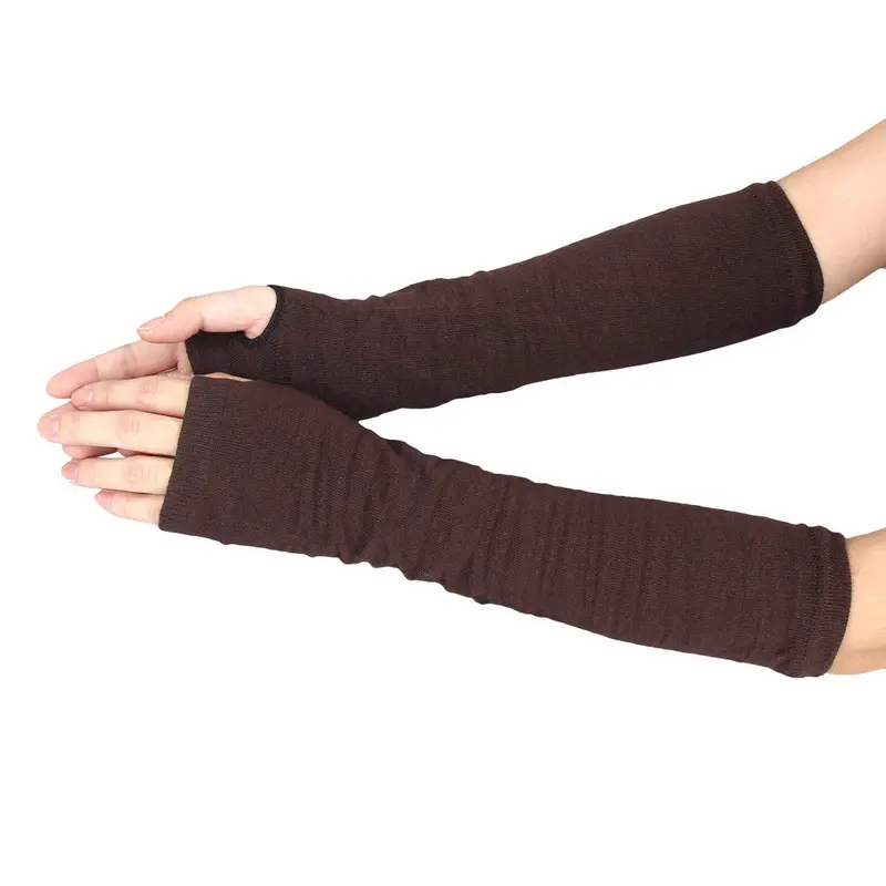 Wrist Arm Hand Warmer Knitted Long Fingerless Gloves Mitten Long Gloves Guantes Tactical Glove 2