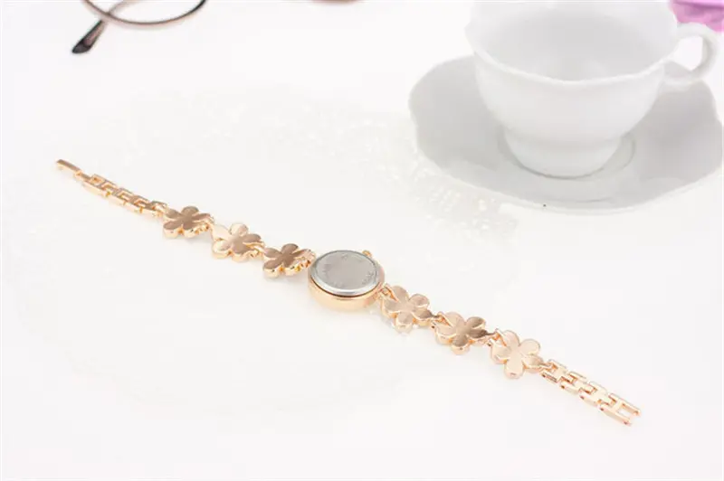 Wrist Watches Daisies Flower Rose Gold Women Bracelet Watch Girl Gift Dress Montre Fast Shipping Feida 2
