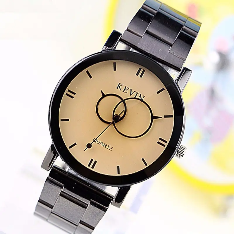 Wrist Watches For Women Design Black Stainless Steel Band Round Dial Quartz Wrist Watch Gift Montre Feida 1