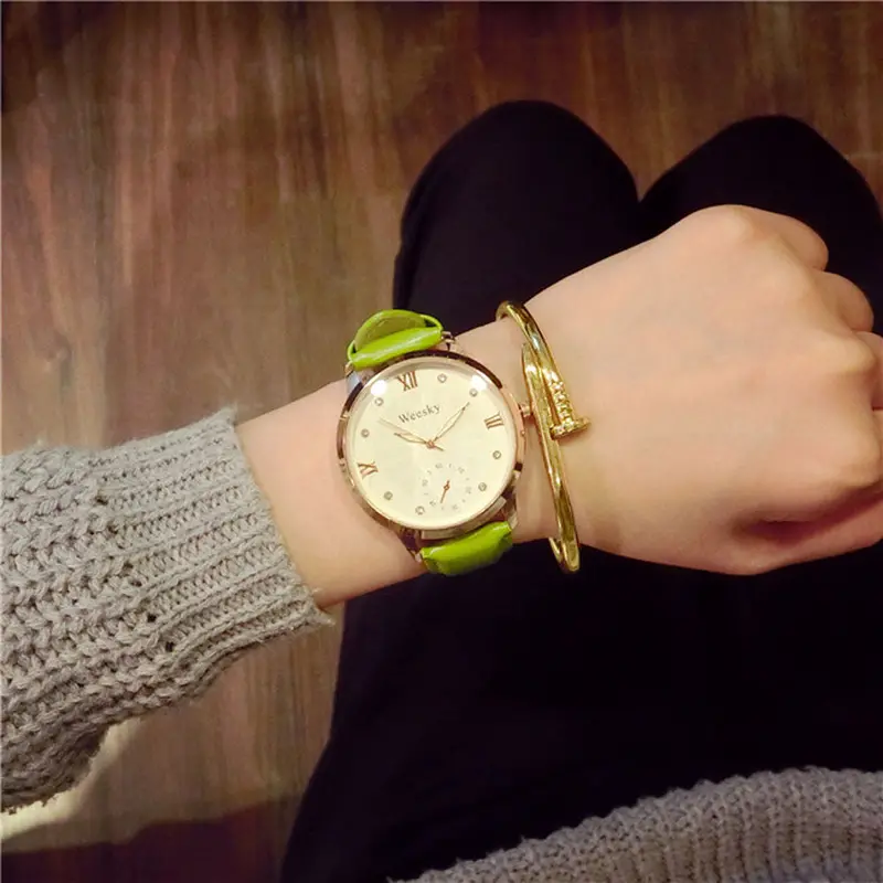 Wristwatch Lovers Men Women Casual Watch Leather Band Quartz Watch Montre Ladies Watches Feida 1