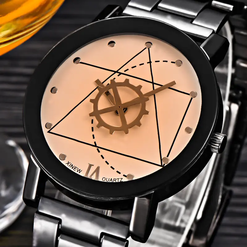 Xi Quartz Watch Relogio Masculino Top Luxury Mens Stainless Steel Strap Date Watches Retro Analog Wrist Watch 2