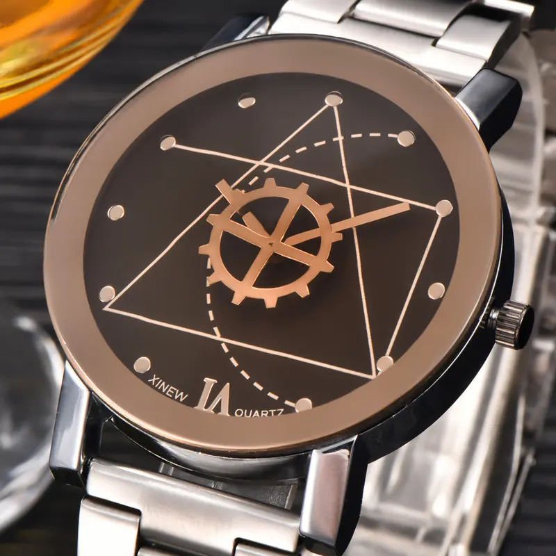 Xi Quartz Watch Relogio Masculino Top Luxury Mens Stainless Steel Strap Date Watches Retro Analog Wrist Watch 3