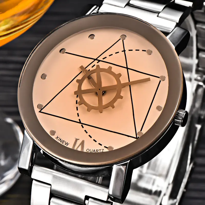 Xi Quartz Watch Relogio Masculino Top Luxury Mens Stainless Steel Strap Date Watches Retro Analog Wrist Watch 4