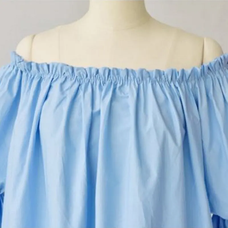 Xl-5Xl Big Sized Loose Women Dress Off Shoulder Dress Lantern Sleeve Tassel Dress Plus Size Women Clothing 4