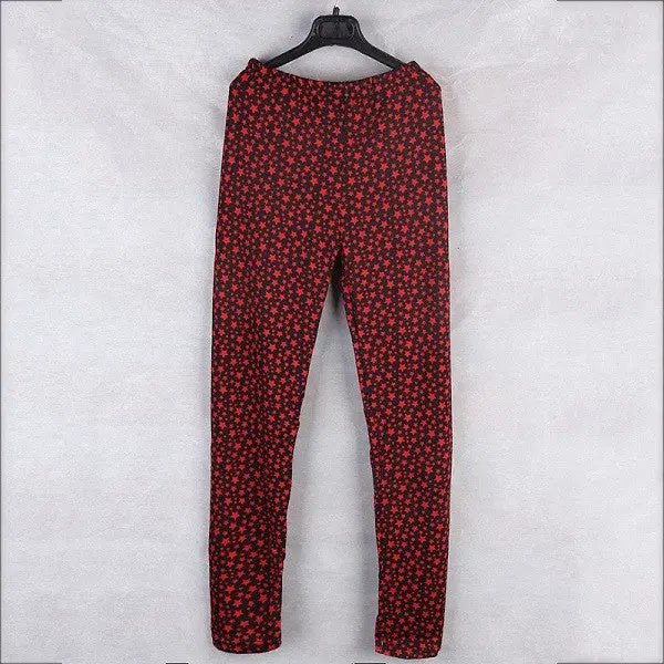 Xmas Snowflake Reindeer Knitted Pants Warm Leggings Pants 1