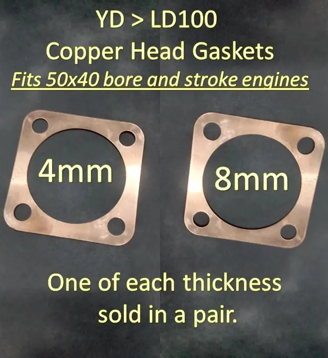 Yd >Ld100 Set Of Copper Head Gaskets 4Mm & 8Mm Thick.        Free Shipping 1