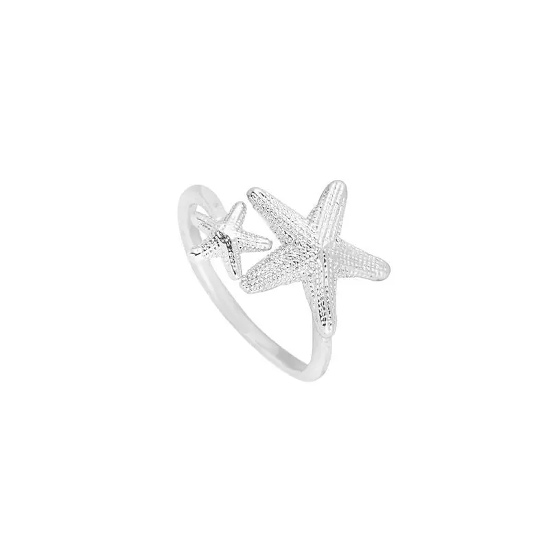 Year Valentine Ring Open Twinkle Stretch Star Ring Nautical Beach Starfish Ring Party Jewelry R165 1