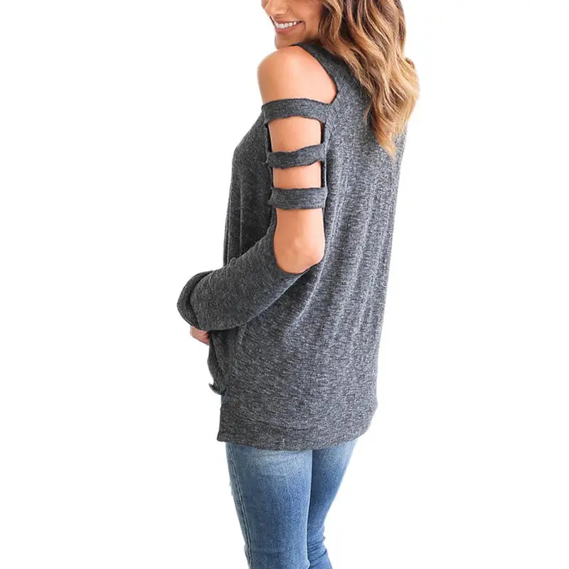 Young Girls' Scoop Neck Hollow Out Long Sleeved Cotton Tops Shirts Plus Size Casual Solild Bottoming Blouse Blusa Lx136 6