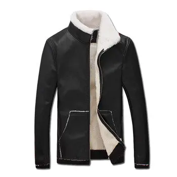 Zipper Leather Pu Jackets Coats Outwear Casual Slim Fit Large Size Veste Homme Jackets Jaqueta Masculina 1