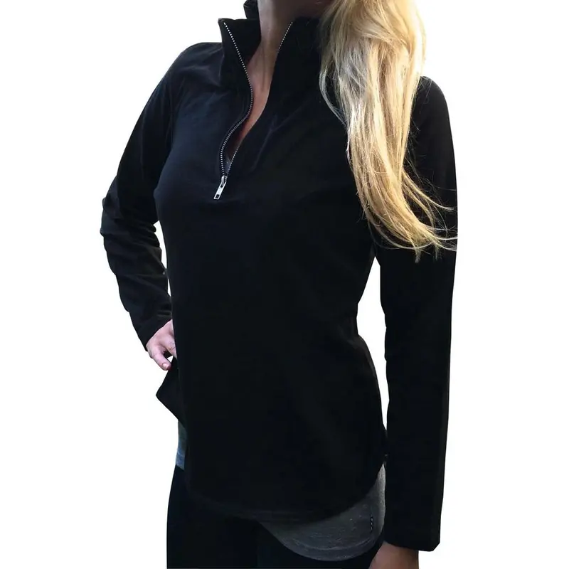 Zipper Slim Long Sleeve Women Blouse Clothing Dressed Shirts Vetement S 1