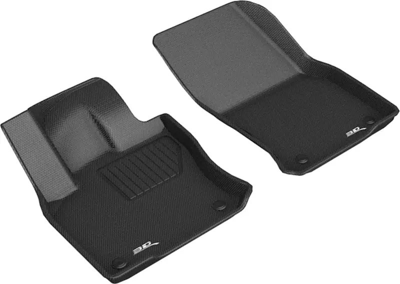 3D Maxpider Custom Fit Floor Mats For 2018–2021 Volkswagen Tiguan – Black Kagu Design 1