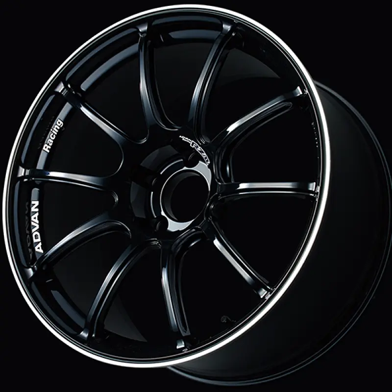 Advan Rzii Racing Gloss Black Wheel With Red Ring Accent: 16X6.5 1